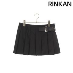 極美品 Re-Nylon プラダ スカート 三角プレート ブラック Sサイズ