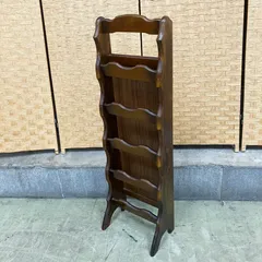 T【値下げ交渉可能】karimoku カリモク コロニアル スリッパラック ウォールナット 玄関収納 直接引き取り歓迎！横浜市保土ヶ谷区のサムネイル