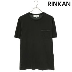 未使用新品 LARDINI イタリア製 襟汚れガード仕様 半袖Tシャツ M 黒