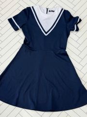 SOUPスープ プリーツ切替ロングワンピース9号 紫マキシ丈未使用 美 