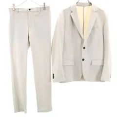 UNITED ARROWS ユナイテッドアローズ スーツ 上下 セットアップ L グレージュ ストレッチ メンズ 古着