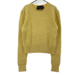 POLO RALPH LAUREN ポロ・ラルフローレン クルーネック ケーブルニット sizeM/イエロー