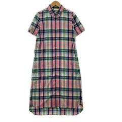 BEAMS BOY ビームスボーイ チェック シャツワンピース size表記なし/ピンク×ブルーのサムネイル