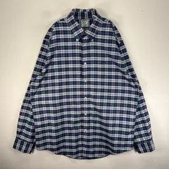 古着 ブルックスブラザーズ Brooks Brothers 長袖シャツ ワンポイント XL  ネイビー系 チェック メンズ