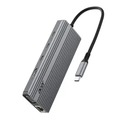 Acer USB C ハブ【11-in-1 Dual Display】ドッキングステーション Type-C HDMI 変換アダプタ イーサネット搭載 HDMI 4K@60Hz / VGA 1080P / 2×USB-C 10Gbps / 3×USB- ...