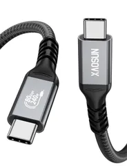 XAOSUN USB4 ケーブル Thunderbolt 4 ケーブル対応 USB-IF認証 80Gbpsデータ転送 240W 充電 8K@60Hz映像出力 iphone17 pro max MacBook Pro Pad Pro Xperia Ty ...