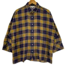McGregor マックレガー チェック長袖シャツ sizeL/ネイビー×キャメル