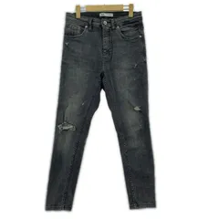 ZARA MAN ザラ マン ダメージ加工 デニムパンツ sizeEUR 38/ダークグレー系