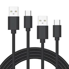 PS5用充電コードUSB充電 ケ ーブル (1m/ 2本) SLEIJAOOE ps5 コントローラー ケーブル 急速充電 Type C ケーブル PlayStation 5 コントローラー用