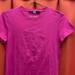 KARL LAGERFELD カールラガーフェルド　Tシャツ　半袖　ロゴ　ピンク系　Sサイズのサムネイル
