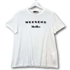 Weekend MaxMara ウィークエンドマックスマーラ ロゴスパンコール 半袖カットソー Tシャツ 白 ホワイト Lサイズ レディース 通年 ゴーゴー古着マルイ草加店 2 No.久1819のサムネイル