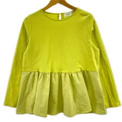 OPAQUE.CLIP オペーク ドット クリップ ドッキング ペプラムカットソー size38/イエローグリーン