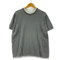 BEAUTY&YOUTH ビューティアンドユース レイヤード半袖Ｔシャツ sizeM/グレー×ホワイト