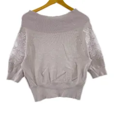 Apuweiser-riche アプワイザーリッシェ 袖刺繍ニット size2/ラベンダー