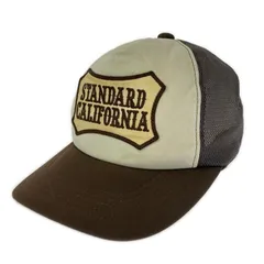 STANDARD CALIFORNIA スタンダード カリフォルニア メッシュキャップ/ブラウン×ホワイト系