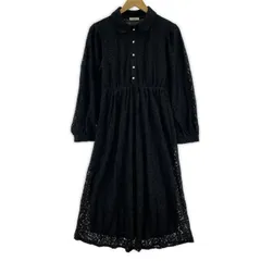 apres jour アプレジュール 総レース ワンピース sizeF/ブラック