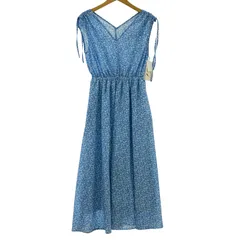 美品 N. Natural Beauty Basic エヌ ナチュラルビューティーベーシック タグ付き 花柄 ノースリーブワンピース sizePS/ライトブルーのサムネイル