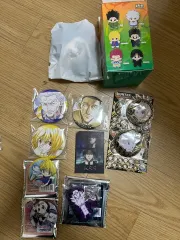HUNTER×HUNTER グッズ まとめ (ぬいぐるみ レオリオ/バッジ7個/カード クロロ/キーホルダー クロロ)一括