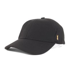 SAINT LAURENT ウールキャップ ブラック カサンドラ YSLロゴ - メルカリ