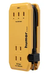 humor handy Next AC PD65W対応 充電器 USB タップ (マスタードイエロー) 【 acアダプター USB-A 2ポート Type-C 3ポート 電源タップ ケーブル収納 延長コード 】
