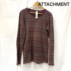アタッチメント AJ22-313 40/2天竺ジャガード クルーネック L/S burgundy メンズ - ISItems【USED】【古着】【中古】50158739のサムネイル