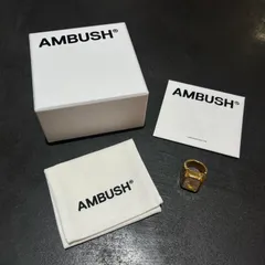 AMBUSH SQUARE CUT STONE RING  スクエアストーンリング 指輪 アンブッシュ ゴールド XS （8582M）のサムネイル