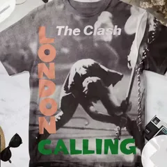 新品 クラッシュ The Clash ドライ生地 Tシャツ XLサイズ 総柄 LONDON CALLING バンドTシャツ ミュージックTシャツ アーティストTシャツ アルバム ロック グランジ パンク バンティー バンT 半袖 夏物 夏服 ユーズド アメカジのサムネイル