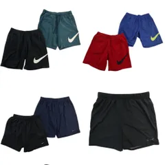 古着卸 まとめ売り ナイキ スウェットショートパンツ 7枚セット ( メンズ XL ) ブラック スウォッシュロゴ 中古 古着 NE6242