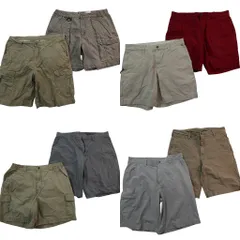 古着卸 まとめ売り アウトドアブランドMIX ショートパンツ 8枚セット ( メンズ 34 ) コロンビア エルエルビーン 中古 古着 NE6340