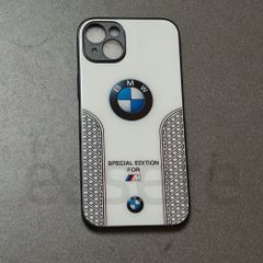 iPhone15Plus 케이스 BMW 스마트 폰 케이스 아이폰 케이스 iPhone15Plus 유리 케이스 하드 케이스 화이트