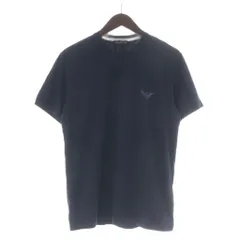 エンポリオアルマーニ EMPORIO ARMANI インナーウエア Tシャツ アンダーシャツ M 紺 ネイビー 半袖 ラウンドネック ロゴプリント /GR ■GY58のサムネイル