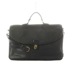 コーチ COACH オールドコーチ 0037-399 USA製 ブリーフケース ビジネスバッグ 書類かばん レザー 本革 黒 ブラック フラップ ターンロック トップハンドル ■GY18 /RI ■OS