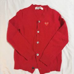 PLAY COMME des GARÇONS カーディガン レッド S プレイ - メルカリ