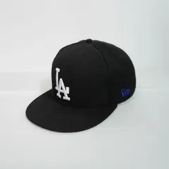 NEWERA ニューエラ 59FIFTY ロサンゼルス ドジャース ベースボール キャップ 帽子 黒 サイズ7 5/8 60.6cm 2462Q★4