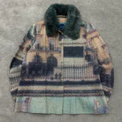 40 KENZO ファー カラ マルチカラー ドット パータン ジャケットのサムネイル