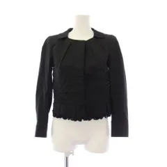 ニナリッチ NINA RICCI ジャケット 36 黒 ブラック 長袖 ギャザー 裾フリル /AUのサムネイル