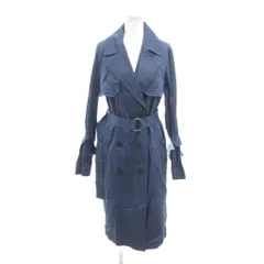 ヴィヴィアンタム VIVIENNE TAM トレンチコート ウエストベルト 背抜き ロング丈 38 青 ブルー /SJ ■ECG003のサムネイル