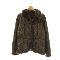 マックスマーラ ウィークエンドライン MAX MARA WEEKEND LINE ファー付き ダウンジャケット アウター ラパンレックスファー 40 ブラウン /CX ■OSのサムネイル