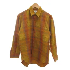 ハーディエイミス HARDY AMIES シャツ チェック柄 長袖  M イエロー /SJ ■GY59のサムネイル