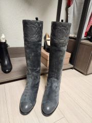 入手困難 シャネル CHANEL ロングブーツ レインブーツ 長靴 37 - メルカリ