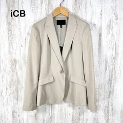 iCB アイシービー 1B シングルボタン ストレッチ テーラードジャケット グレージュ レディースのサムネイル