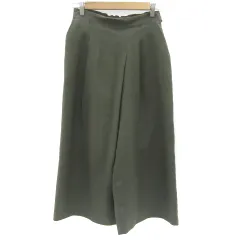 グリーンレーベルリラクシング ユナイテッドアローズ green label relaxing ワイドパンツ アンクル丈 36 S カーキ /YM4