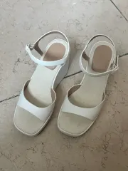 H&M 白 サンダル ストラップ シューズ