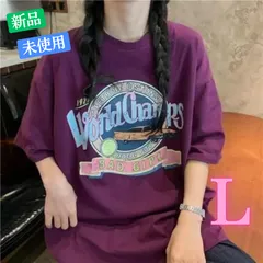 レディース オーバーサイズ ヴィンテージデザイン プリント Tシャツ
