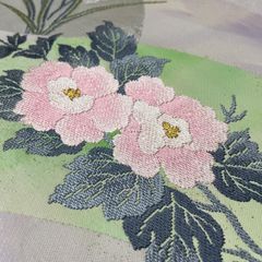 夏物 名古屋帯 絽 西陣織 正絹 中古 オフホワイト 花so686 - メルカリ