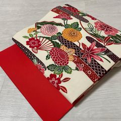 【塩瀬】夏帯　絽　名古屋帯　手描き　蛍　黒　#824 塩瀬】夏帯 絽 名古屋帯 手描き 蛍 黒 #824 - メルカリ