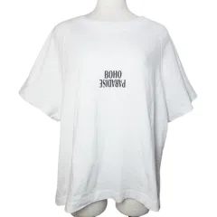 アッパーハイツ upper hights ロゴTシャツ カットソー 半袖 ラグランスリーブ サイドスリット 0 S相当 白 ホワイト ■YHS6 /Xのサムネイル
