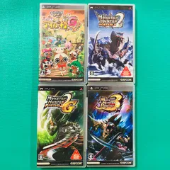 【ソフト美品】【4点セット】PSP  モンハン日記 ぽかぽかアイルー村G モンスターハンターポータブル 2nd モンスターハンターポータブル 2nd G モンスターハンターポータブル 3rd プレイステーションポータブル