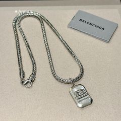 『断捨離中』ブルガリ正規　チャーム新品／ベネチアンネックレス付き　55センチ BVLGARI ロゴプレートチャーム美品\ベネチアンネックレス 断捨離中