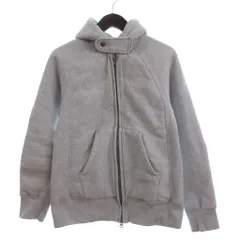 エンジニアードガーメンツ Engineered Garments WORKADAY ジップパーカー ジャケット フーディ フルジップ 裏地ワッフル 裏毛 グレー Mのサムネイル